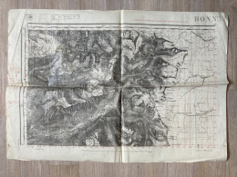 Carte état Major BONNEVAL 179BIS 1895 1926 54x76cm BONNEVAL SUR ARC BESSANS VAL-D'ISERE LANSLEVILLARD LANSLEBOURG-MONT-C - Cartes Géographiques