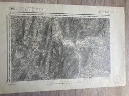 Carte état Major ALBERTVILLE 169 BIS 1931 35x50cm GIEZ CHEVALINE DOUSSARD FAVERGES LATHUILE ST-FERREOL SEYTHENEX MONTMIN - Cartes Géographiques