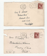 E8 COVERS Slogan POST EARLY IN THE DAY  Leeds Bath Eviii 1937 GB Stamps Cover - Storia Postale