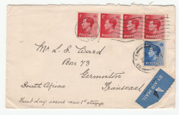 1936 London FS AIR MAIL FDC To SOUTH AFRICA E8 Eviii GB Stamps Aviation Flight Cover - ....-1951 Pre Elizabeth II