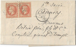 0031. LAC Affie PAIRE Du Timbre N°31 Orange Vif - Càd Tanninges à Annecy (HAUTE SAVOIE) - Août 1869 - 1849-1876: Classic Period