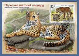 Russland / Russia 2021 , EUROPA CEPT Gefährdete Wildtiere - Maximum Card - Premier Jour 20.01.21 - Cartes Maximum