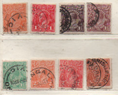 Australien 1913-1923 George V 8 Marken/Varianten Siehe Bild/Beschreibung Gestempelt Australia Used - Used Stamps