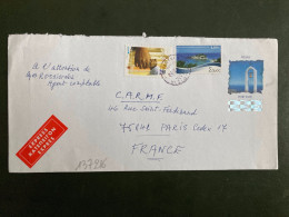 LETTRE EP CLOCHE PORT PAYE Par E Pour La FRANCE TP 2,00E + UNICEF MAINS 0,20E OBL.21 12 10 - Storia Postale