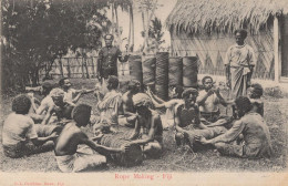 Fiji Rope Making Antique Postcard - Fidji