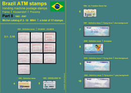 Brazil Brasilien ATM Stamps Part II 1981-2007 Collection MNH / Frama Klussendorf CVP Automatenmarken - Frankeervignetten (Frama)