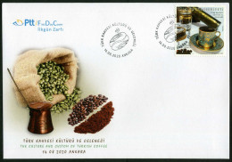 Türkiye 2020 Turkish Coffee Culture, Gastronomy, Traditions, Porcelain Mi 4596 FDC - Other & Unclassified