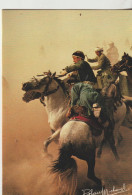 Photographie  Depliante 17x12....a La Charge D'une Chevauchée D'une Armée ( Roland Michaud - Pferde