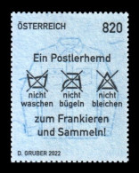 Austria 2022 Mih. 3694 Postman Shirt (stamp On Paper Fabric) MNH ** - Neufs