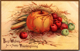 Best Wishes For A Happy Thanksgiving Signed Clapsaddle  - Thanksgiving