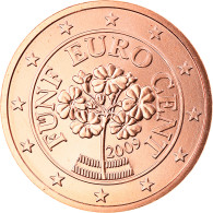 Autriche, 5 Euro Cent, 2009, Vienna, FDC, Copper Plated Steel, KM:3084 - Oesterreich