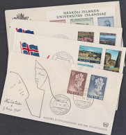 Ca5002  ICELAND, 4 FDCs (3 Issues) - Covers & Documents