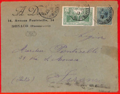 Aa1001 - MONACO - Postal History -  COVER To ITALY 1927 - Brieven En Documenten