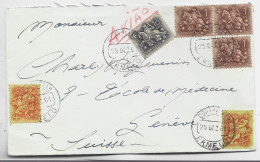 PORTUGAL 1 ESCX3+10C+2CX2 LETTRE COVER ERMELO 1961 TO GENEVE - Brieven En Documenten