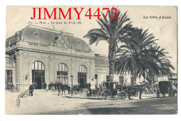 CPA - NICE - La Gare Du P.-.L.-.M.. ( Place Bien Animée, Attelages ) N° 151 - Edit. ROYER  Nancy - Ferrocarril - Estación