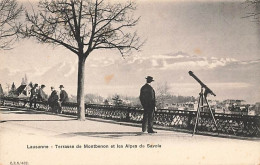 Lausanne Terrasse De Montbenon Et Les Alpes De Savoie Animée Téléscope - Lausanne