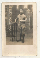 Cp, Carte Photo, Militaria, Militaire Du 66 E, Vierge - Personnages