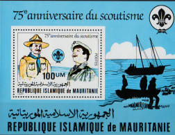MAURITANIE - 75e Anniversaire Du Scoutisme Feuillet - Mauritanie (1960-...)