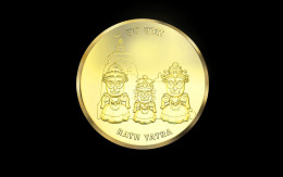 India 2023 RATH YATRA PURI 10 GRAMS GOLD COIN From SPMCIL, KOLKATA Mint, As Per Scan - Otros – Asia