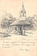 ¤¤  -  SUISSE  -   Eglise De GRYON    -  Illustrateur  -  Dessin à La Plume   -    ¤¤ - Gryon