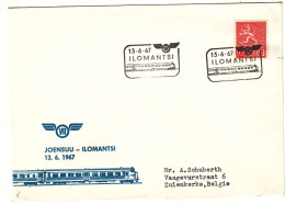 Finlande - Lettre De 1967 - Oblit Ilomantsi - Trains - - Storia Postale