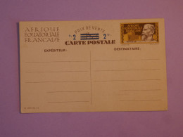 BW4  AEF    BELLE CARTE ENTIER  RR  ENV. 1920 NON VOYAGEE+SURCHARGE +NEUVE   ++ - Storia Postale