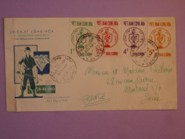 BW4  VIETNAM    BELLE LETTRE  FDC  1963 CONG HOA   A MAREUIL FRANCE  +AFF. PLAISANT+++ - Viêt-Nam