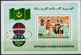 MAURITANIE - Vainqueurs De La Coupe Du Monde De Football 1978 Feuillet - Mauritanie (1960-...)