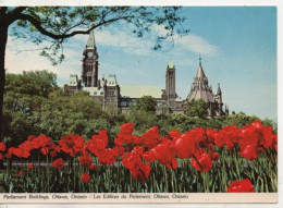 Cpa-Canada.Ottawa.Vue Du Palais Du Gouvernement De L'un Des Magnifiques Massifs De Tulipes - Ottawa