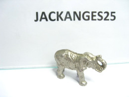 KINDER METAL CHROME ANINAUX SAUVAGE ELEPHANT N° 1 1985 SANS OHNE WITHOUT BPZ - Figurines En Métal