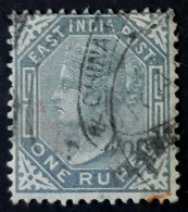 BRITISH INDIA 1874 1Re Queen Victoria Used SG79 CV£38 - 1858-79 Compañia Británica Y Gobierno De La Reina