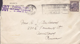 Canada SCHULTE-UNITED Flamme 'Remember First Trans-Atlantic Flight By British Aviators' HAMILTON Ont. 1929 Cover Lettre - Storia Postale