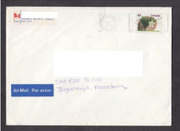 CANADA COVER, REPUBLIC OF MACEDONIA, Flowers, Olympic Games, Flamme (008) - Lettres & Documents