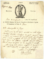 Republique Cisalpine Cisalpina 1798 Vignette Verdi Capitano 4a Legione Pesaro - Documenti Storici