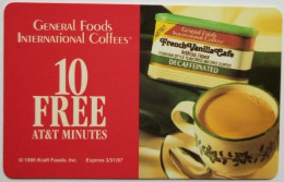 USA AT&T 10 Free Minutes  " General Foods International Coffees   " - AT&T