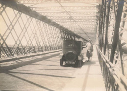 Cubzac Les Ponts * 1927 * Pont De Cubzac * Automobile RENAULT Renault * Photo Ancienne 10.5x7.8cm - Cubzac-les-Ponts