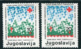 YUGOSLAVIA 1986 Red Cross Anti-Tuberculosis Tax 10, 20 D. Perforated 13¼:13½ MNH / **. Michel ZZM 119C, 122C - Unused Stamps