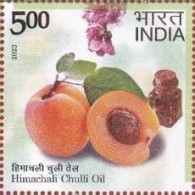 India 2023 Agricultural Goods Of India - - Geographical Fruit - Himanchal Chulli Oil 1v Rs.5.00 Stamp MNH As Per Scan - Agriculture