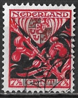 Plaatfout Vlek Onder De 1e E Van NEderland In1927 Kinderzegels 7½ + 3½ Cent Rood/zwart NVPH 210 P - Variétés Et Curiosités