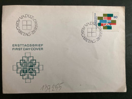 LETTRE TP FUERSTENTUM 50 OBL.28 9 1961 VADUZ AUSGABETAG - Briefe U. Dokumente