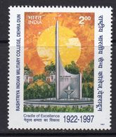 India 1997 75th Anniversary Of Rashtriya Military College, MNH, SG 1707 (D) - Neufs