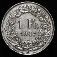 Suisse / Switzerland, 1 Franc, 1947, Argent (Silver) - Autres & Non Classés