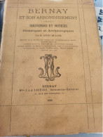 BERNAY ET SON ARRONDISSEMENT /SOUVENIRS HISTORIQUES  ARCHEOLOGIQUES PAR LOTTIN DE LAVAL /PREFACE LEON TISSANDIER / 1890 - Langues Scandinaves