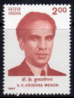 India 1997 Birth Centenary Of V.K. Krishna Menon, MNH, SG 1739 (D) - Nuovi