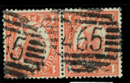 Aa5617e - Australia QUEENSLAND - STAMP - SG #233 Pair - Numeral Postmark # 465 - Gebraucht