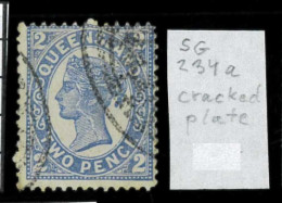 Aa5617f - Australia QUEENSLAND - STAMP - SG #234a CRACKED PLATE! Used - Oblitérés