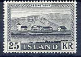 ICELAND 1957 Bessastadir 25 Kr. MNH (**).  Michel 319 - Nuovi