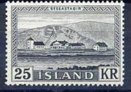 ICELAND 1957 Bessastadir 25 Kr. MNH (**).  Michel 319 - Unused Stamps