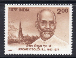 India 1997 Birth Centenary Of Father Jerome, MNH, SG 1764 (D) - Nuovi