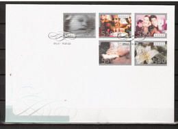 Norway Norge  2003 Greeting Stamps  Mi 1474-1478 FDC - Cartas & Documentos